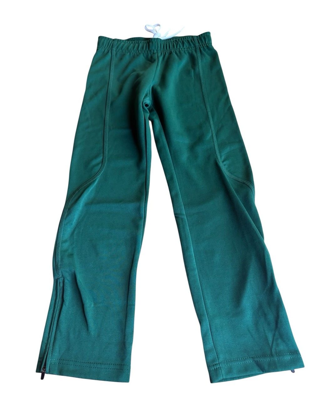 Augusta sportswear girls small track pant drawstring waist ankle zippers piping